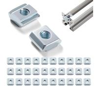 Lyeteung 30 Pièces 20 Série M4 Écrou à Glissière en T, T-Fente Écrou de Tête de Marteau, Écrous Carrés en T, pour Fente de 6 mm 2020 2040 2060 Profil D'Extrusion en Aluminium