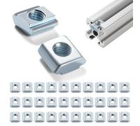 Lyeteung 30 Pièces 20 Série M5 Écrou à Glissière en T, T-Fente Écrou de Tête de Marteau, Écrous Carrés en T, pour Fente de 6 mm 2020 2040 2060 Profil D'Extrusion en Aluminium