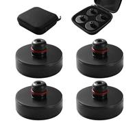 Lyeteung 4 Pièces Jack Pad Tampon Compatible with Tesla Model 3/Y/S/X, Coussinet de Levage en Caoutchouc avec Mallette de Rangement, Tampon Cric, Patins de Levage pour Cric