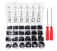 Lyeteung 600 Pièces 24 Tailles Kit O Ring Joints D'étanchéité, Assortiment Joint Torique en Caoutchouc Nitrile, Joints Toriques D'étanchéité avec Pics et Crochets, pour Réparation de Véhicules, Noir