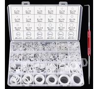 Lyeteung 600 Pièces 24 Tailles Kit O Ring Joints D'étanchéité, Assortiment Joint Torique en Silicone avec Pics et Crochets à Double Tête, pour Réparation de Véhicules, Blanc