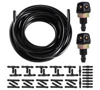 Lyeteung Kit de Tuyau de Liquide de Lave-Glace, Kit de Tuyau Essuie Glace, 3m Durite Lave Glace, 2 Pièces Buses de Lave-Glace et 30 Pièces Raccords de Tuyau