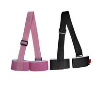 LYEVA Skimate - Skimate - Sangles de fixation pour snowboard - Sangle d'épaule réglable - Portez votre équipement de ski avec facilité (noir + rose)