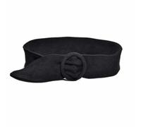 LYFANG 1 ceinture ronde en daim et flanelle pour femme avec boutons - Largeur du visage - Ceinture de créateur en velours tendance
