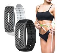 Lyfanog Bracelet Detox Bracelet Lyfanoe Bracelet Lyfanoe Brûleur de Graisse Montre Ultrasonique Brûleur de Graisse Bracelet Réglable en Silicone pour Homme Femme (Noir + Blanc)