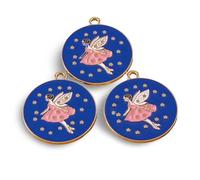 LYFHJD 10 pièces 30 * 26mm Pendentif Breloques Ange pour la Fabrication de Collier Bracelet à bricoler soi-même Accessoires Fournitures