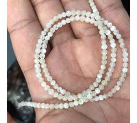 LYFHJD Charm Jewelry Garantie Pierre Naturelle Ronde Perles en Vrac Pierre de Lune Grès Amazonien Lapis Gem Bijoux Bracelet Collier 2 3 4 mm (Couleur : Coquille Blanche, Taille : 3 mm 120 Perles)