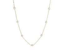 LYFHJD Collier Ras du Cou à Breloques en Argent Sterling 925 avec Zircon cubique Longue chaîne de Luxe, Bijoux Fins de Mariage 2024, Bijoux en Cristal, comme sur la Photo, Peal - T4292, Taille Libre,