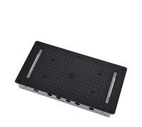 LYFHJD Douches pour salles de Bains Noir Mat Grande Pomme de Douche à Effet de Pluie Cascade Colonne Brume 700x380mm Ensemble de Douche Salle de Bain Bain thermosttaique pour Salle de Bain (Pomme de