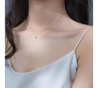 LYFHJD Fashion Round Geometric Blue Evil Eyes Pendant Collier pour Femmes Véritable Office Party Bijoux
