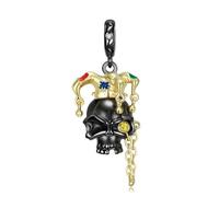 LYFHJD Pendent Butterfly Skull Scream Scream Black Wings Chain Collier for Girl Women Jewelry