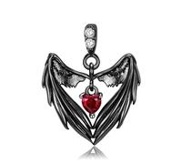 LYFHJD Pendent Butterfly Skull Scream Scream Black Wings Chain Collier for Girl Women Jewelry