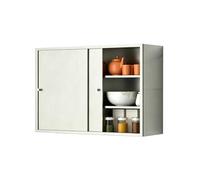 LYFHYSDSP Armoire Murale en Acier Inoxydable à Coulisse | ÉQuipé D’éTagèRes Amovibles, Offre un Rangement Fermé. IdéAl Pour la Cuisine, le Balcon(80x50x30cm/31x20x12in)
