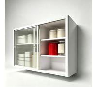 LYFHYSDSP Armoire Murale en Acier Inoxydable, Rangement à Coulisse | Armoire Murale avec éTagèRe Amovible, IdéAle pour Cuisine, Salle de Bain, Balcon et Buanderie(60x50x30cm/24x20x12in)