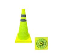 LYFHYSDSP Cone de Signalisation Pliables, Cônes de Sécurité Jaune-Vert for la Sécurité Routière, la Formation à la Conduite(45cm/17.7in)