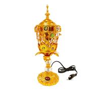 LYFJOY Brûleur d'encens électrique | Brûleur Bakhour en métal de style arabe du Moyen-Orient | Encensoir traditionnel de table pour aromathérapie, parfum d'intérieur, yoga, spa, décoration de bureau