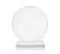 LYFJXX Sublimation Cadre en cristal vierge pour décoration de bureau Enseigne personnalisée Cadre photo personnalisé Cadre photo DIY pour impression par transfert de chaleur (Rond)
