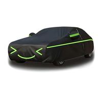 LYFLPLTW Bache Voiture Exterieur Anti Grele pour Twingo 2 1999-2024,Housse de Protection Imperméable à l'eau,Housse Voiture Etanche Respirante Solaire Anti-Pluie(Black-Green)