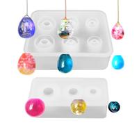 lyfLux Lot de 2 moules en résine de silicone en forme de boule époxy pour travaux manuels en résine, fabrication de bijoux