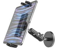 LYFPOOM Support magnétique de qualité supérieure pour tablette - Bras en métal résistant aux chocs - Pour réfrigérateur, gym, tracteur - Pour iPad mini Air Pro, Galaxy Tab, Fire, tablettes et