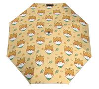Lyfthologen E7e30e511f1088d2ae7f60a3068632af Parapluie de voyage à ouverture et fermeture automatiques pour coupe-vent et imperméable, Mignon Shiba Inu., One size