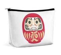 Lyfthologen Fortune Daruma Trousse de toilette portable avec fermeture éclair pour un usage quotidien, voyage, Fortune Daruma, One Size