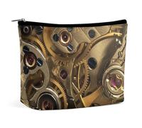 Lyfthologen Fortune Daruma Trousse de toilette portable avec fermeture éclair pour un usage quotidien, voyage, Engrenages Steampunk., One Size