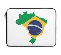 Lyfthologen Housse pour ordinateur portable 13" Drapeau du Brésil vert