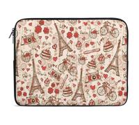 Lyfthologen Housse pour ordinateur portable 17" Motif Tour Eiffel Paris