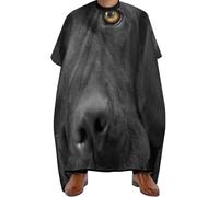 Lyfthologen Peignoir de coiffure à séchage rapide, style africain, patchwork, cape de salon de coiffure avec encolure réglable, Chien Labrador noir, taille unique