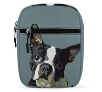 Lyfthologen Sac à bandoulière, petit sac à bandoulière Boston Terrier, multifonction pour le travail, les voyages d'affaires, Boston Terrier, Taille unique