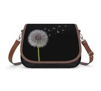 Lyfthologen Sac à bandoulière, sac à bandoulière en cuir pour femme, pour voyage, travail, usage quotidien, Graines de pissenlit, Taille unique