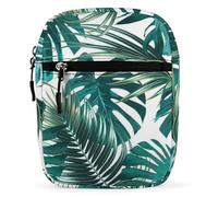 Lyfthologen Sac à bandoulière, sac à bandoulière pour terrain de golf, petit sac à bandoulière multifonction pour le travail, les voyages d'affaires, Feuille de palmier et Monstera, Taille unique