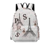 Lyfthologen Sac à dos aquarelle girafes sac à dos décontracté pour l'extérieur, le sport, les voyages, Paris Tour Eiffel Floral, 42 x 30 x 15 cm