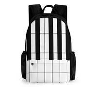 Lyfthologen Sac à dos avec poches pour clés de piano de musique, sac à dos avec poches pour randonnée, camping, voyage, Touches de piano musicale, 42x30.5cm