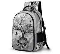 Lyfthologen Sac à dos avec poches pour randonnée, camping, voyage, Arbre crâne horreur, One Size