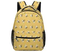 Lyfthologen Sac à dos décontracté en tissu Oxford durable, motif empreintes de pattes de chien, sac à dos pour garçons, filles, voyage, sport, Adorable abeille., One Size