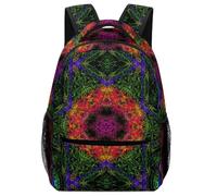 Lyfthologen Sac à dos décontracté en tissu Oxford durable, motif papillon, sac à dos universitaire pour garçons, filles, voyage, sport, Kaléidoscope psychédélique, One Size