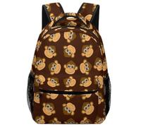Lyfthologen Sac à dos décontracté en tissu Oxford durable, motif tête de mort, sac à dos universitaire pour garçons, filles, voyage, sport, Motif singe, One Size