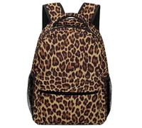 Lyfthologen Sac à dos décontracté en tissu Oxford durable, motif tête de mort squelette rock and roll, sac à dos universitaire pour garçons, filles, voyage, sport, Cool Cheetah, One Size