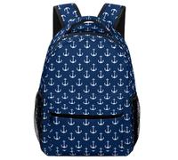 Lyfthologen Sac à dos décontracté en tissu Oxford durable, petite abeille, sac à dos pour garçons, filles, voyage, sport, Motif ancre nautique, One Size
