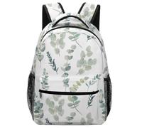 Lyfthologen Sac à dos décontracté en tissu Oxford durable, sac à dos de golf pour garçons, filles, voyage, sport, Feuilles d'eucalyptus., One Size
