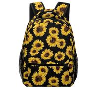 Lyfthologen Sac à dos décontracté en tissu Oxford durable, sac à dos de l'alphabet en langue des signes, sac à dos universitaire pour garçons, filles, voyages, sports, Fleurs de printemps rétro, One
