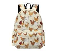Lyfthologen Sac à dos motif constellations phosphorescentes, sac à dos décontracté pour l'extérieur, le sport, les voyages, A Brood of Poules., 42 x 30 x 15 cm