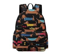 Lyfthologen Sac à dos Venise Italie, sac à dos décontracté pour l'extérieur, le sport, les voyages, Teckel I Love My Dog, 42 x 30 x 15 cm