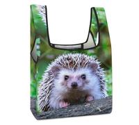 Lyfthologen Sac à provisions pliable, sac d'épicerie réutilisable, sac fourre-tout lavable pour un usage quotidien, sacs de voyage, Joli petit hérisson., Taille unique