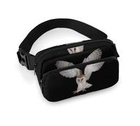 Lyfthologen Sac banane, drapeau du Mexique, sac banane réglable pour course à pied, marche, randonnée, Chouette grange, 20x13cm