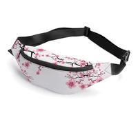 Lyfthologen Sac banane réglable en forme de fleur de prunier pour course à pied, marche, randonnée, Plum Blossom, 36*15cm