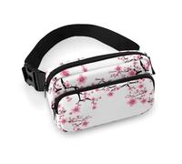 Lyfthologen Sac banane réglable pour course à pied, marche, randonnée, Plum Blossom, 20x13cm
