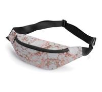 Lyfthologen Sac banane réglable pour l'éducation des mathématiques linéaires pour la course à pied, la marche, la randonnée, Marbre or rose., 36*15cm